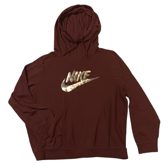 Nike Tops - 😋NIKE WOMEN'S SIZE XL MAROON HOODED FRONT POCKET SWEATSHIRT.